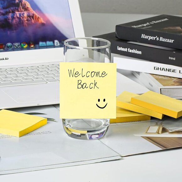 12 Pads Pop Up Sticky Notes 3x3 Refills, Canary Yellow Strong Adhesive Post, Sui - Picture 4 of 7